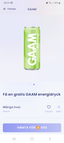 gratis energidricka genom appen Stepler