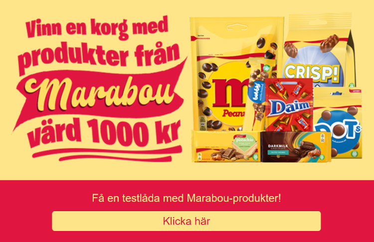 skärmdump på tävling om gratis marabou-choklad