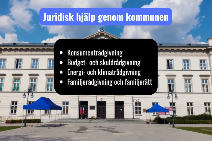 fyra områden som kommuner kan erbjuda juridisk hjälp inom